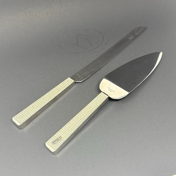 Sheridan Crystal Handle Stainless Steel Cake Knife & Server Set - Picture 10 of 10